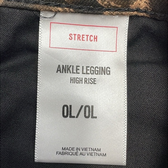 NWT Express Ankle Legging High Rise Denim Jeans Leopard Print 0L - Picture 12 of 16